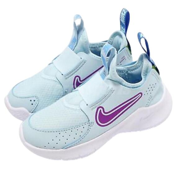 Nike Flex Runner 3 Girls 8C Running Shoes Glacier Blue Purple Kids Sneakers